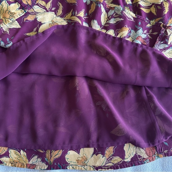 Vtg LL Bean Floral Pull On Midi Skirt Sz M Dark Cottagecore Peasant Y2K Boho - Picture 5 of 10